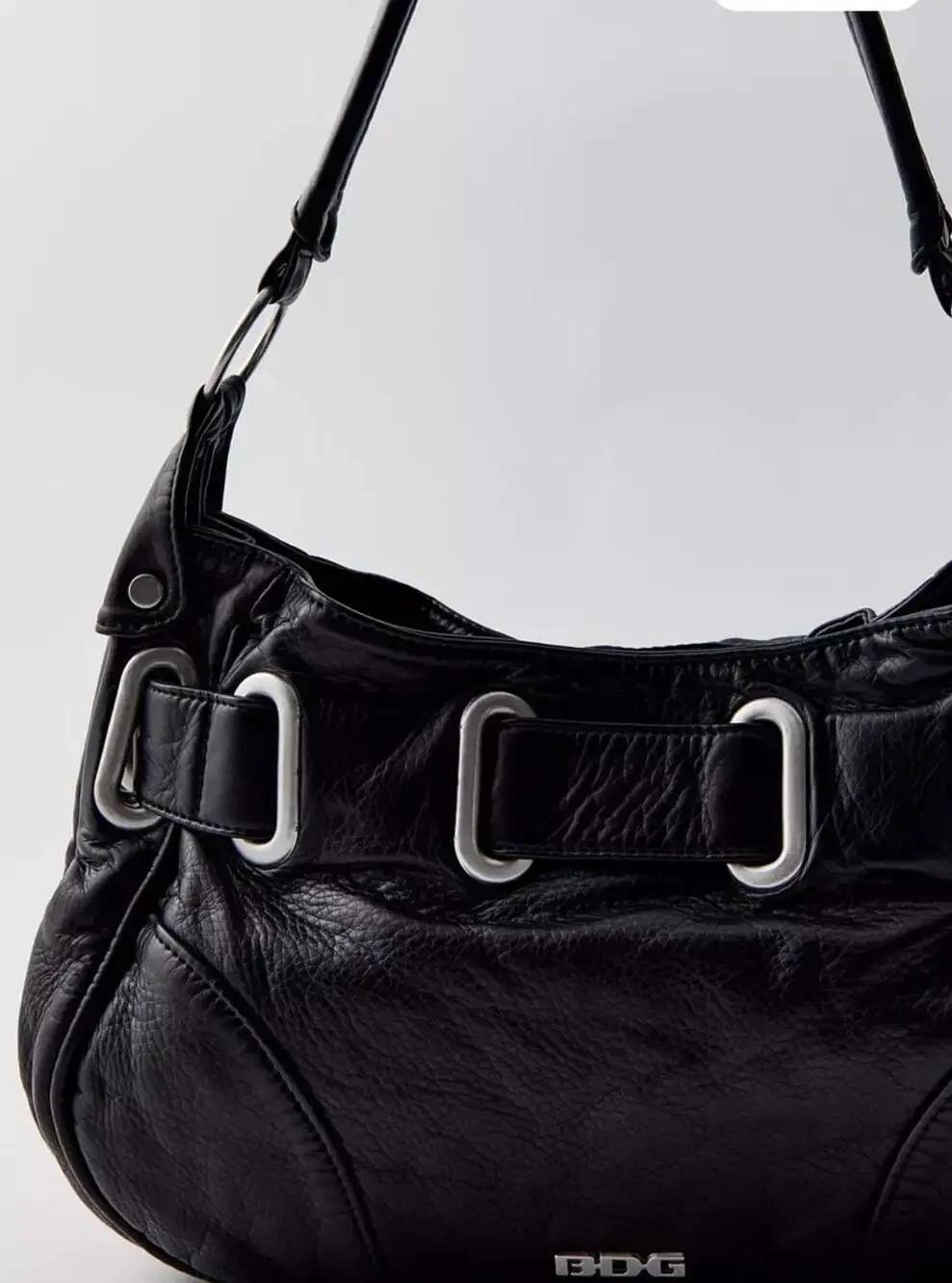 BDG Sonny Belted Leather Hobo Bag